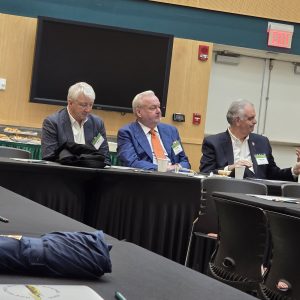 Phil Boyle of Suffolk OTB, Suffolk County Deputy Commissioner of Economic Development & Planning Rory Whalen, and T-Mobile Sr Executive Charles O'Shea