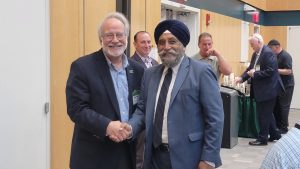 Farmingdale State College President Dr Robert Prezant and ALI Steering Committee Member Mohinder Taneja