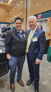Nicole Grodner of NASRCC Carpenters and Matthew Acerich of Nassau Suffolk Building Trades